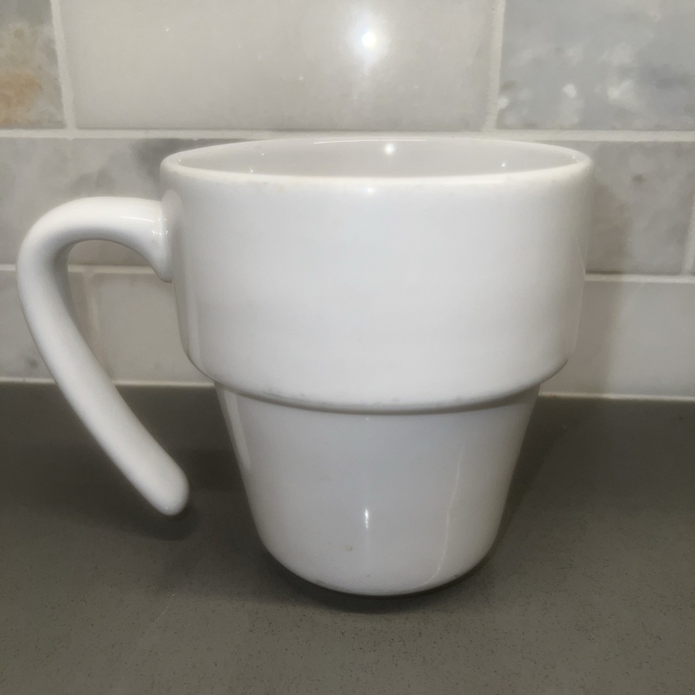 Vintage Ruby White Stackable Mug Unique And Rare
